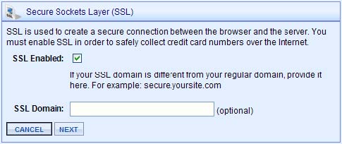 Enable Secure Sockets Layer
