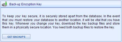 Backup Encryption Key