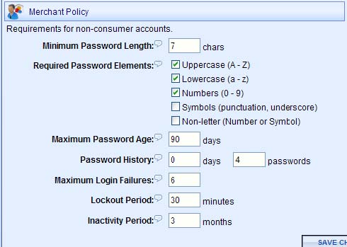 Minimum Password Policy